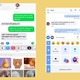 Apple Messages (left) and Android Messages (right).